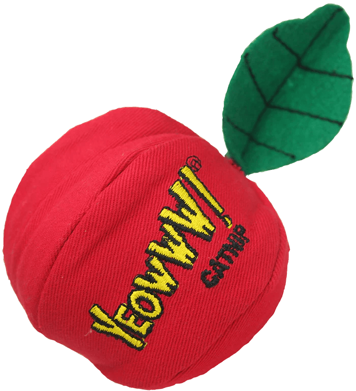 Yeowww! Apple Catnip Cat Toy Red, Green 1ea - Pets Perfect