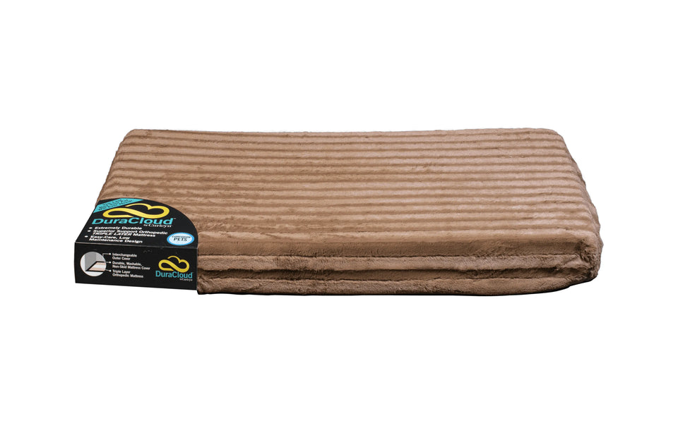 DuraCloud Orthopedic Pet Bed and Crate Pad, Brown/X-SMALL, view 6
