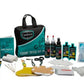 Curicyn Equine Triage Kit, 36 pc. with first aid supplies for horses, including sprays, gloves, bandages, and tools.