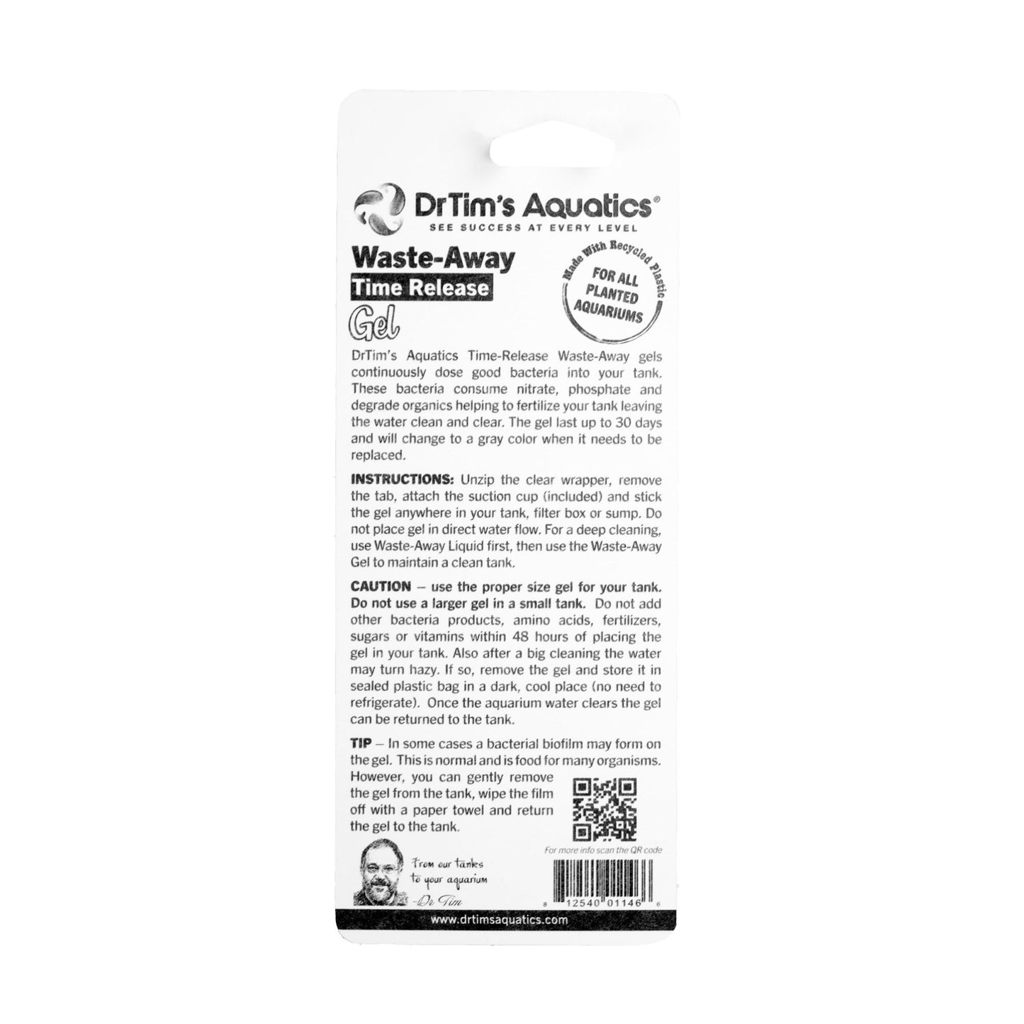 Dr. Tim's Aquatics Waste-Away Time Release Gel for Plant Tanks - 20 Gallon | 2-Pack