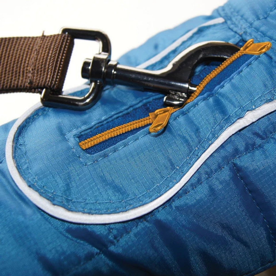 Kurgo Loft Dog Jacket, Reversible Insulated Dog Coat, Blue/Orange, view 5