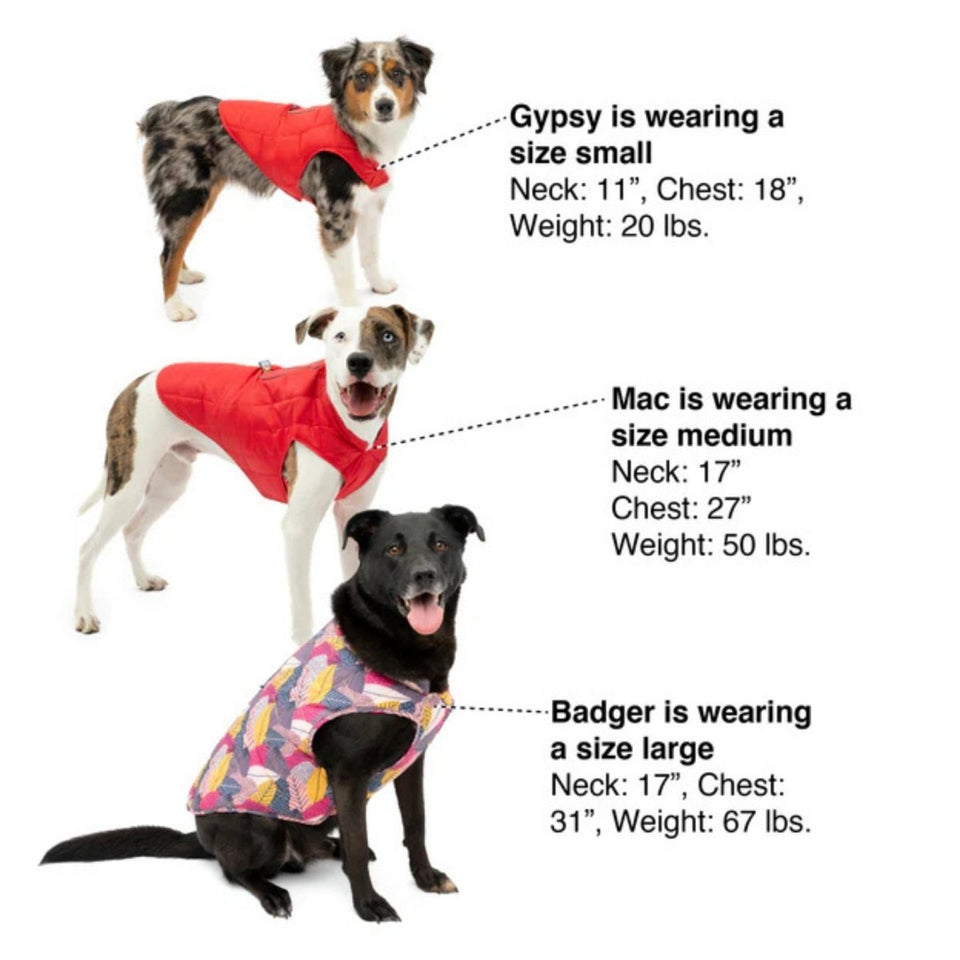 Kurgo Loft Dog Jacket, Reversible Insulated Dog Coat, Blue/Orange, view 2