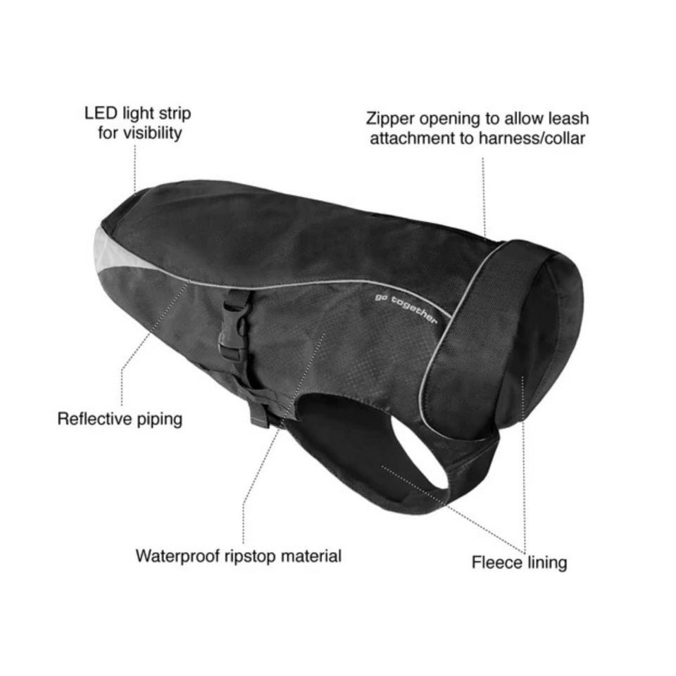 Kurgo North Country Dog Coat - Black, Large, view 3