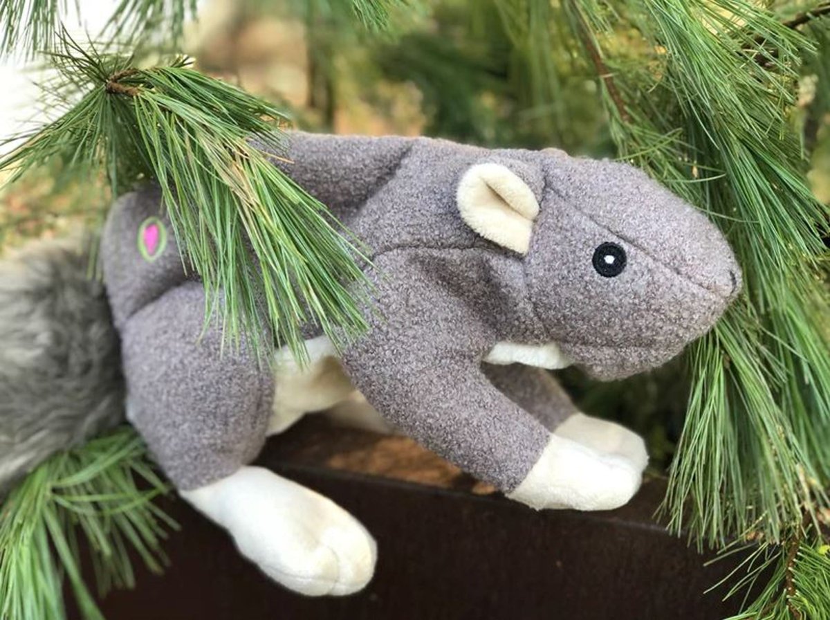 Huggle Hounds Dog Feller Squirrel Gray - Pets Perfect