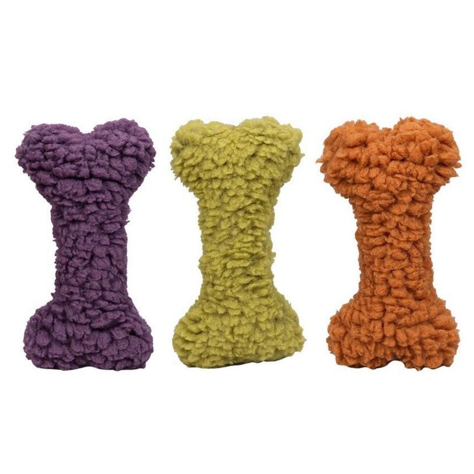 Hugglehounds Dog Hugglefleece Bone Assorted 12 in 3-Count