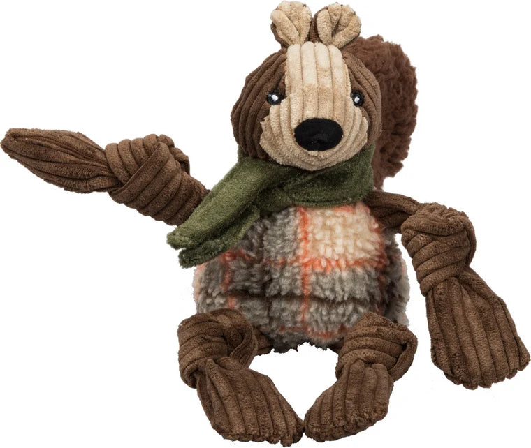 Hugglehounds Fall Knottie Squirrel Small Plush Dog Toy