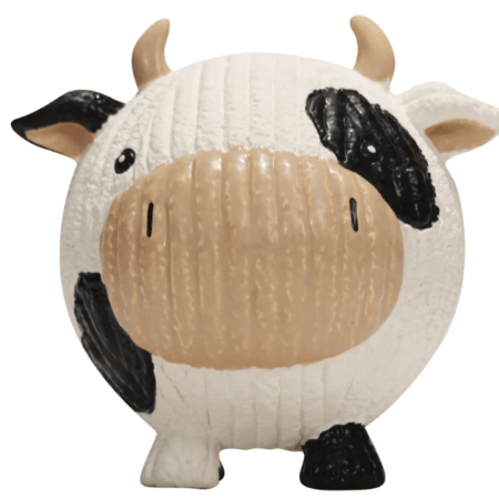 Hugglehounds Dog Dottie Cow Ruff - Tex Ball Large - Pets Perfect