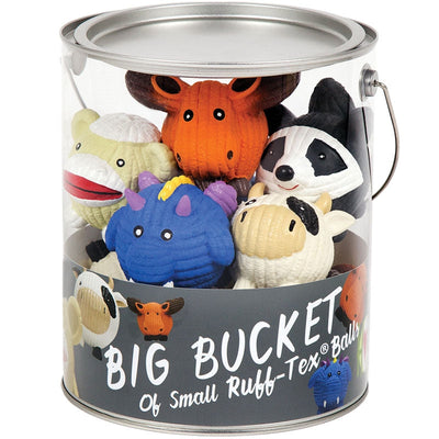 Hugglehounds Dog Ruff-Tex Balls Latex Toys 10 ct Bucket