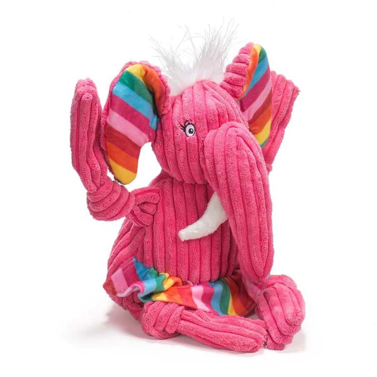 Hugglehounds Dog Rainbow Elephant Knottie Large - Pets Perfect