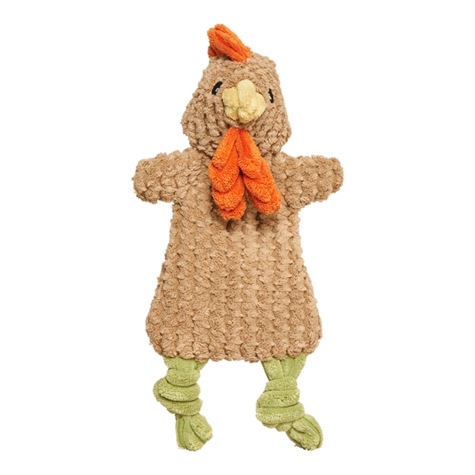 Hugglehounds Dog Huggleflatties Pasture Pals Small - 3 Pack (Barley Horse Hopper Frog & Rusty Rooster)