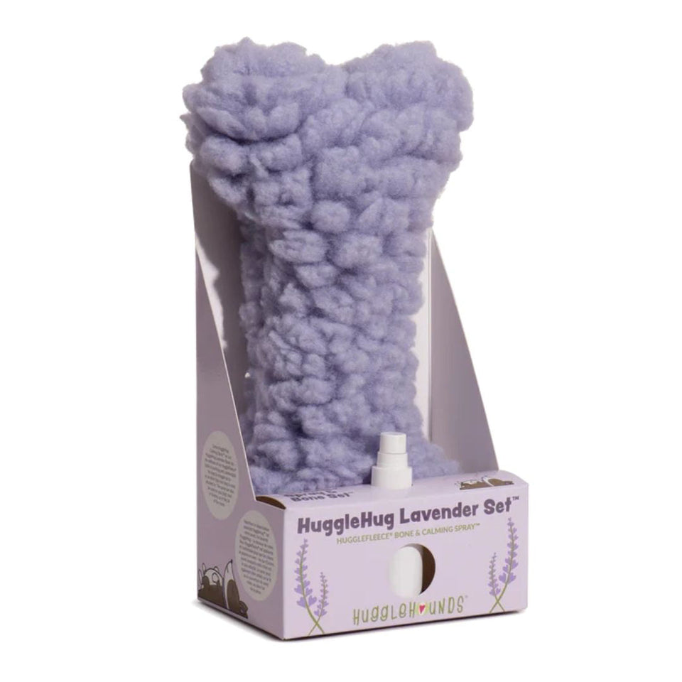 HuggleHounds HuggleHug Lavender Bone & Calming Spray Set - Dog Anxiety Relief