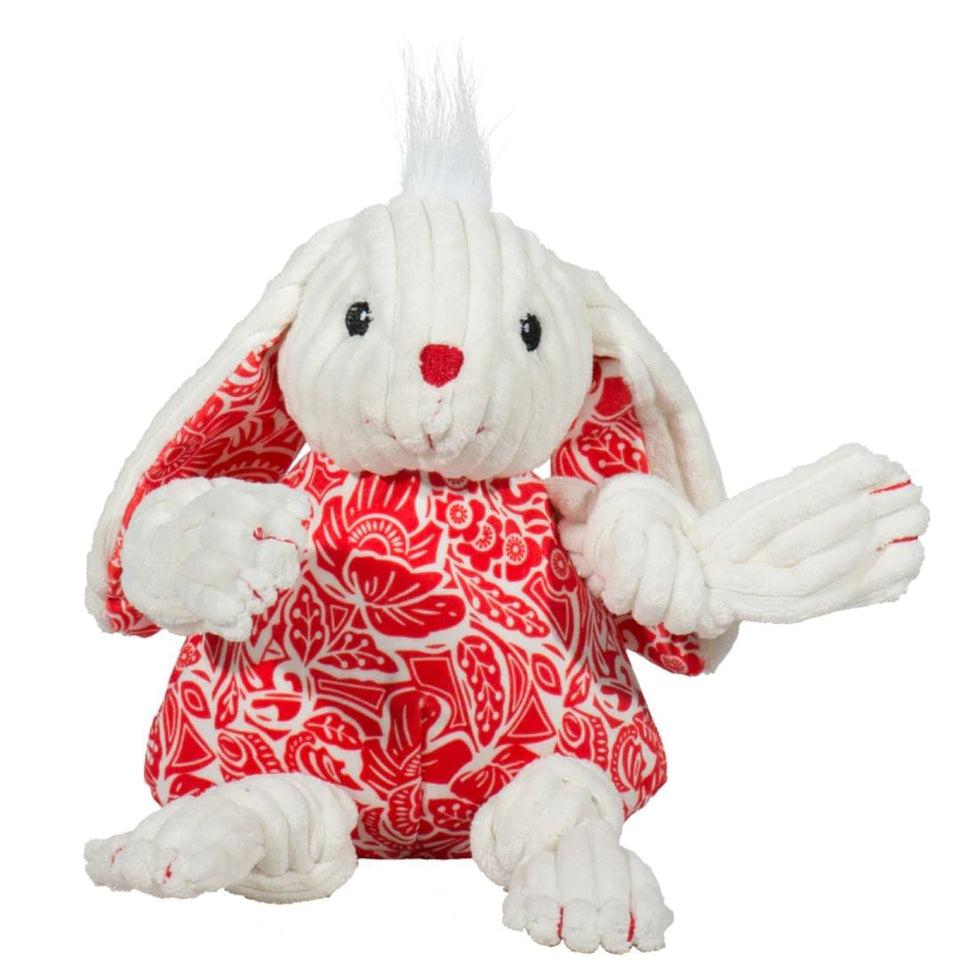 HuggleHounds Lucky Rabbit Knottie Dog Toy - Small