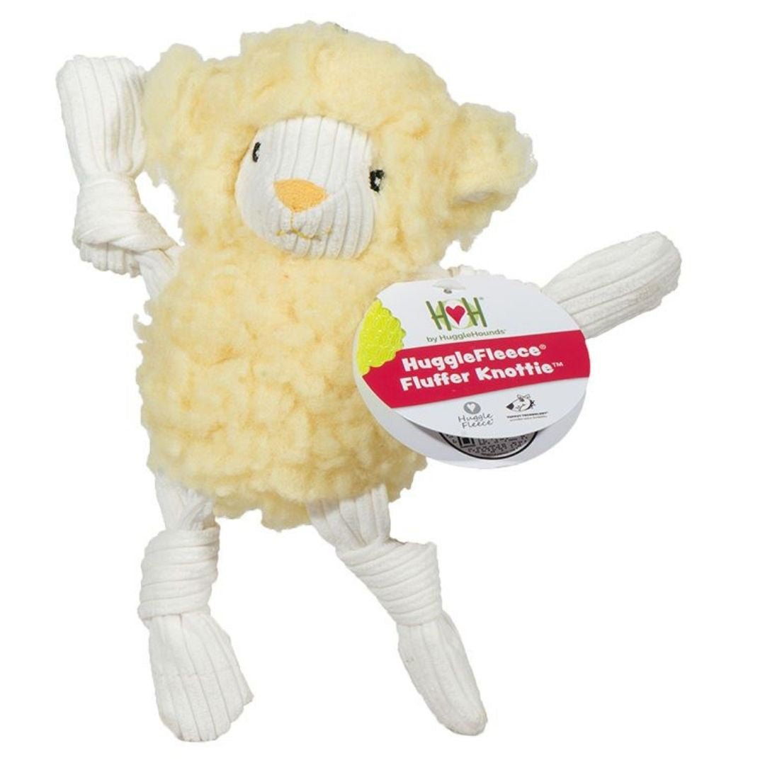 Hugglehounds Dog Fluffer Knotties Sweet Pea Sheep Large - Pets Perfect