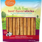Canine Natural Hide Free 5" Beef Stick – Rawhide Alternative | 10 Pack - Pets Perfect