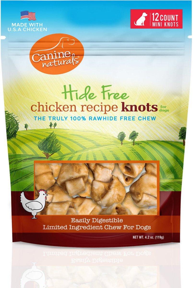 Canine Naturals – Long - Lasting Chicken Mini Knot Dog Chew | 12 Count - Pets Perfect