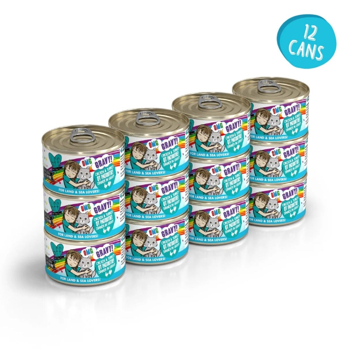 BFF Cat Omg Gravy Qt Patootie Chicken & Turkey 2.8oz. - (Case of 12) - Pets Perfect