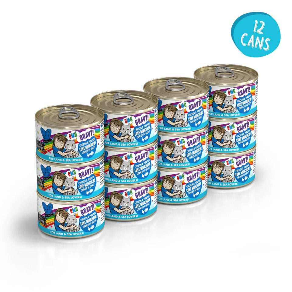 BFF Grain-Free Chicken & Pumpkin Wet Cat Food in Gravy, 2.8 oz, 12 ct
