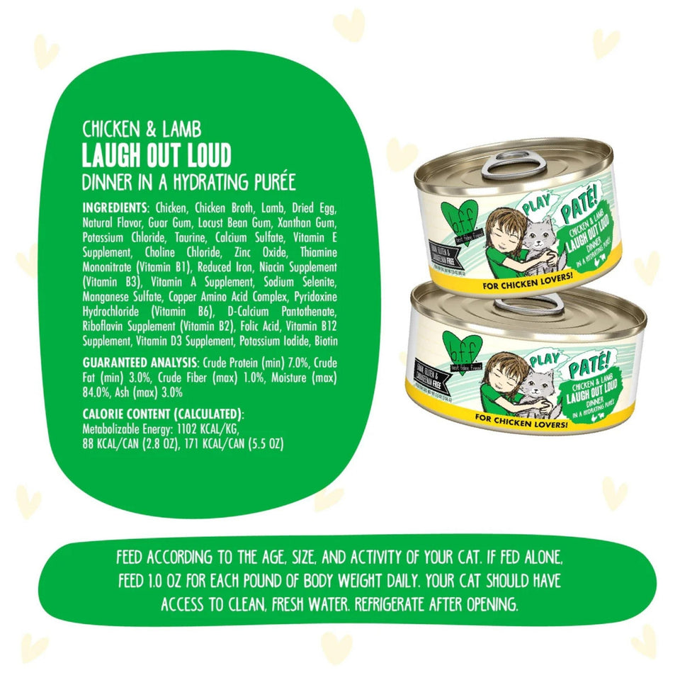 BFF Cat Play Pate Laugh Out Loud Chicken 5.5oz. - (Case of 8)