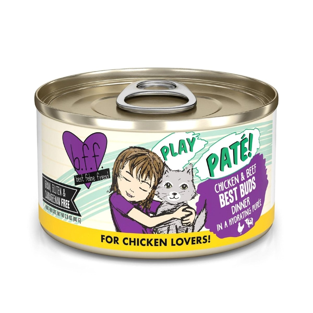BFF Cat Play Chicken and Beef Best Buds Dinner 2.8oz.(Case of 12) - Pets Perfect