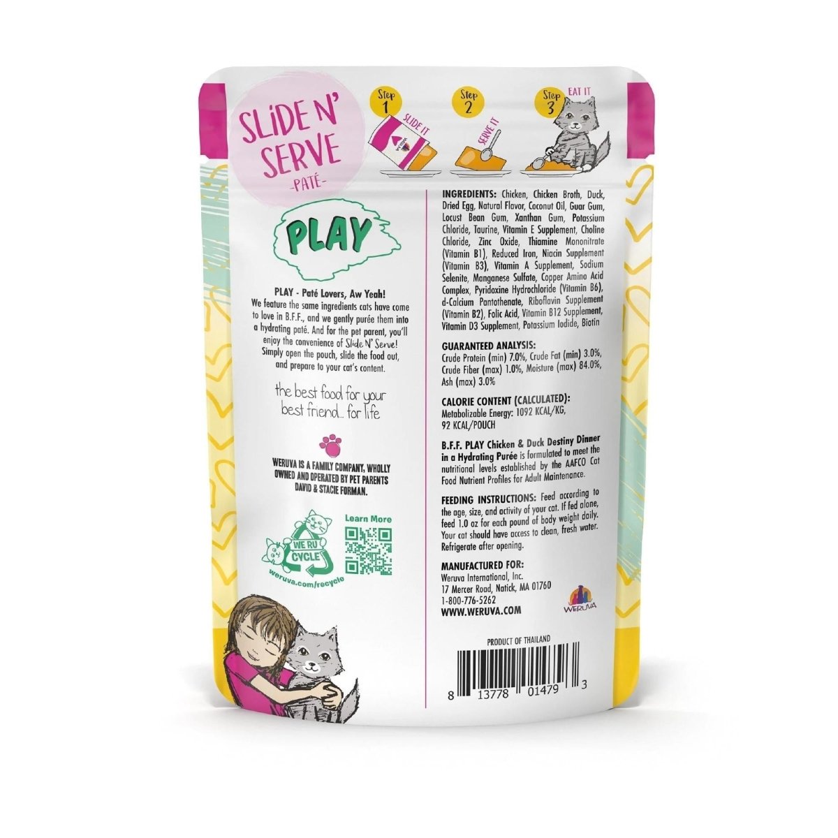 BFF Cat Play Chicken and Duck Destiny Dinner 3oz. (Case of 12) - Pets Perfect