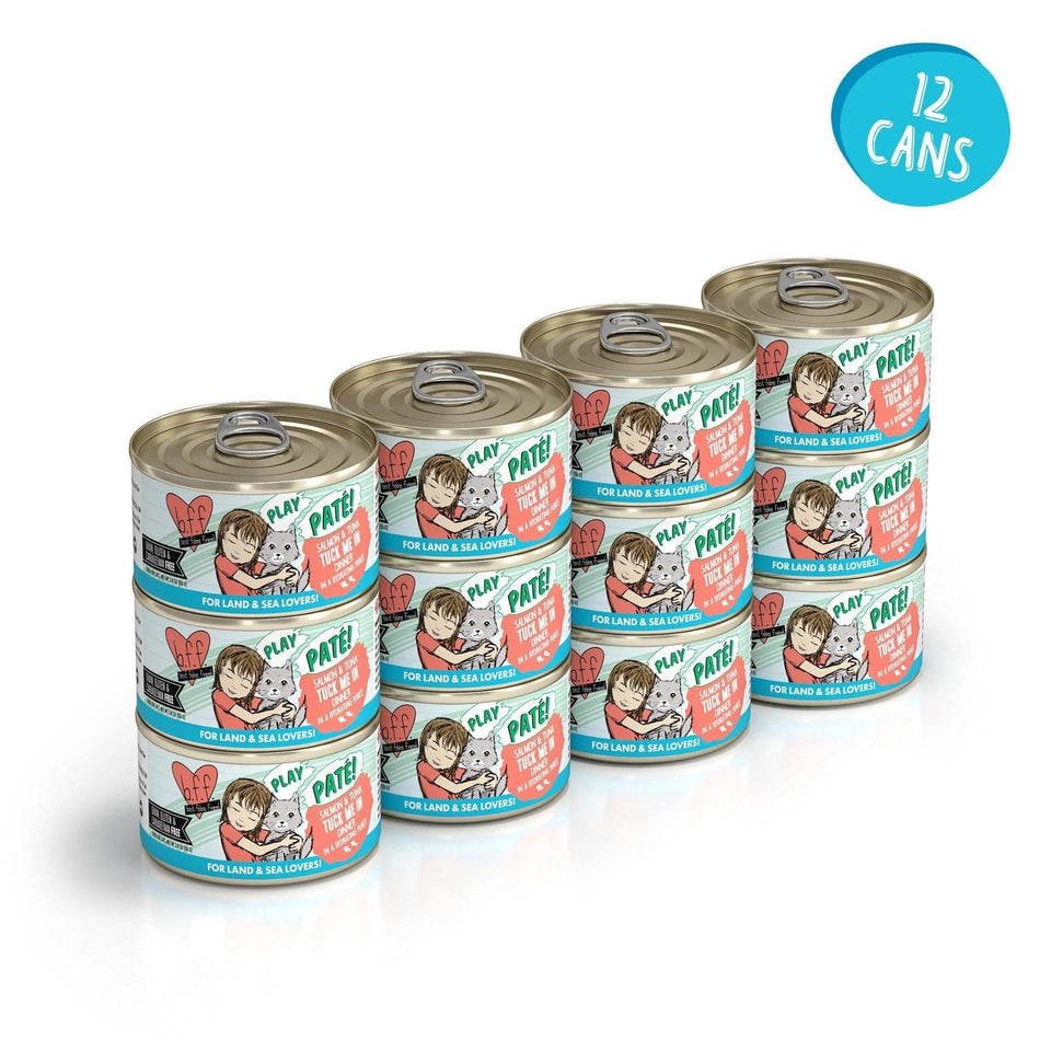 BFF Cat Play Salmon & Tuna Tuck Me in Dinner Wet Cat Food, 2.8 oz, 12 ct