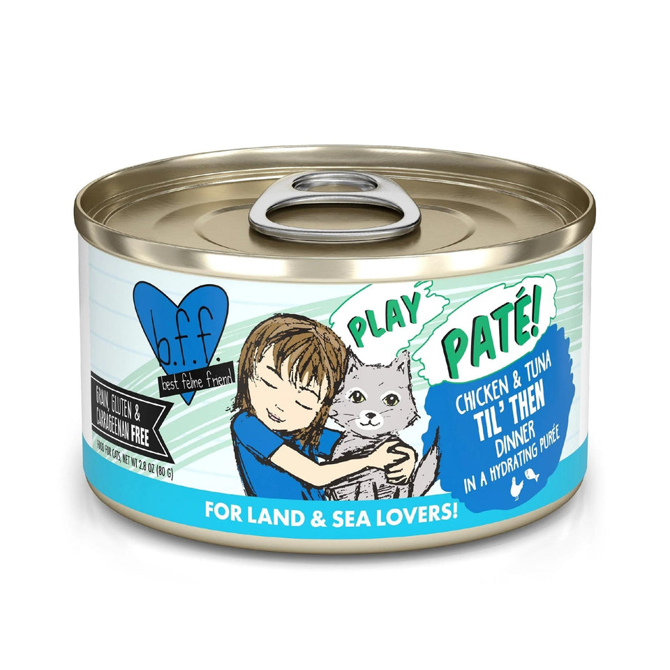 BFF Cat Play Chicken and Tuna Til Then Dinner 2.8 oz. 12 ct