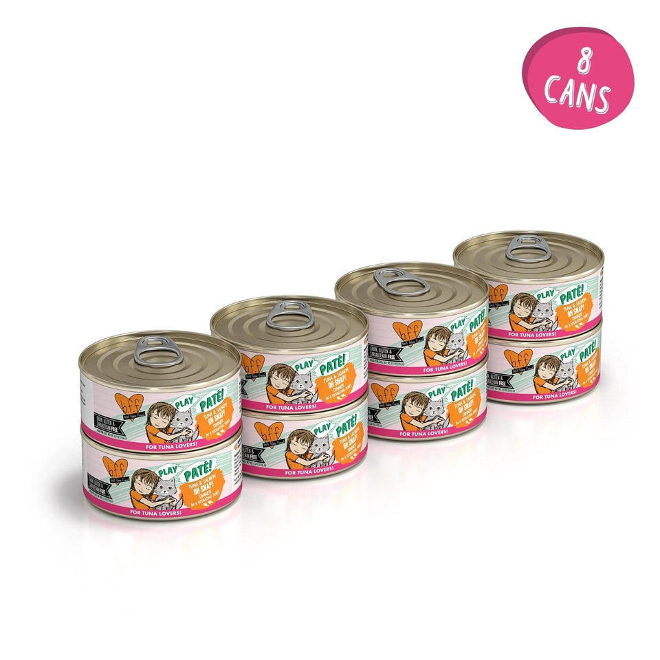 BFF Cat Play Tuna & Salmon Oh Snap Dinner Wet Cat Food, 5.5 oz, 8 ct