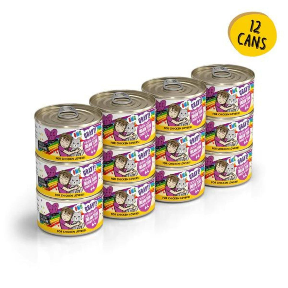 BFF Cat Omg Chicken and Duck Dream Team Dinner in Gravy 2.8 oz. 12 ct