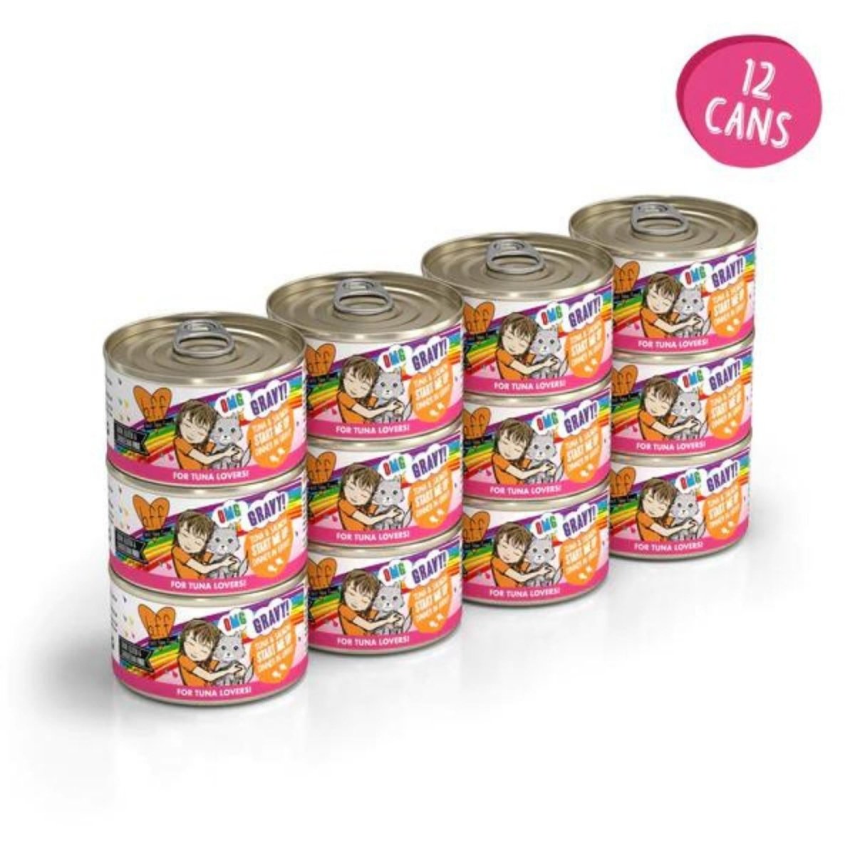 BFF Cat Omg Tuna and Salmon Start Me Up Dinner in Gravy 2.8oz. (Case of 12) - Pets Perfect