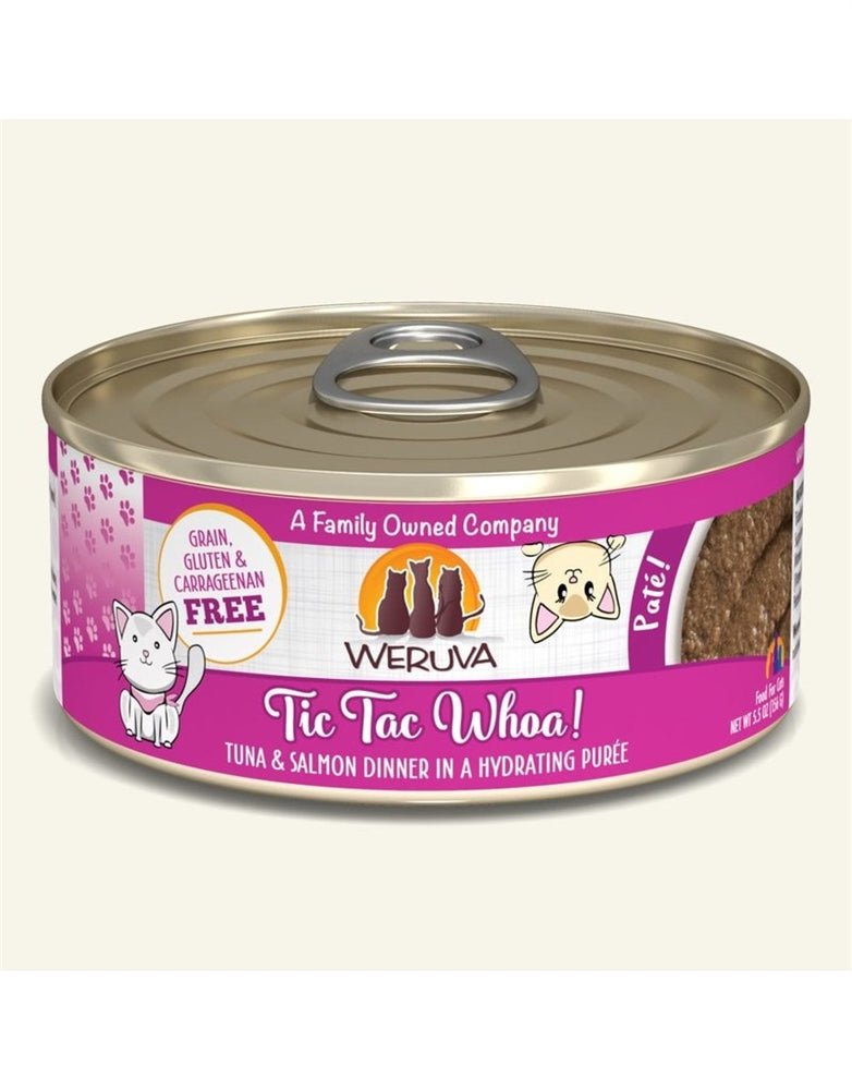 Weruva Cat Pate Tic Tac Whoa! Tuna and Salmon Dinner 5.5oz. (Case of 8) - Pets Perfect