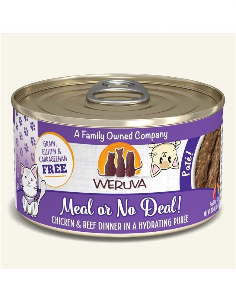 Weruva Cat Pate Meal or No Deal! Chicken and Beef Dinner 3oz. (Case of 8) - Pets Perfect
