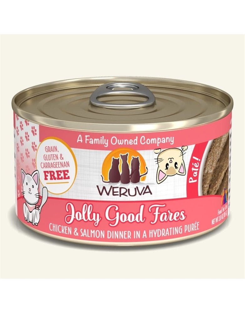Weruva Cat Pate Jolly Good Fares Chicken and Salmon Dinner 3oz. (Case of 8) - Pets Perfect
