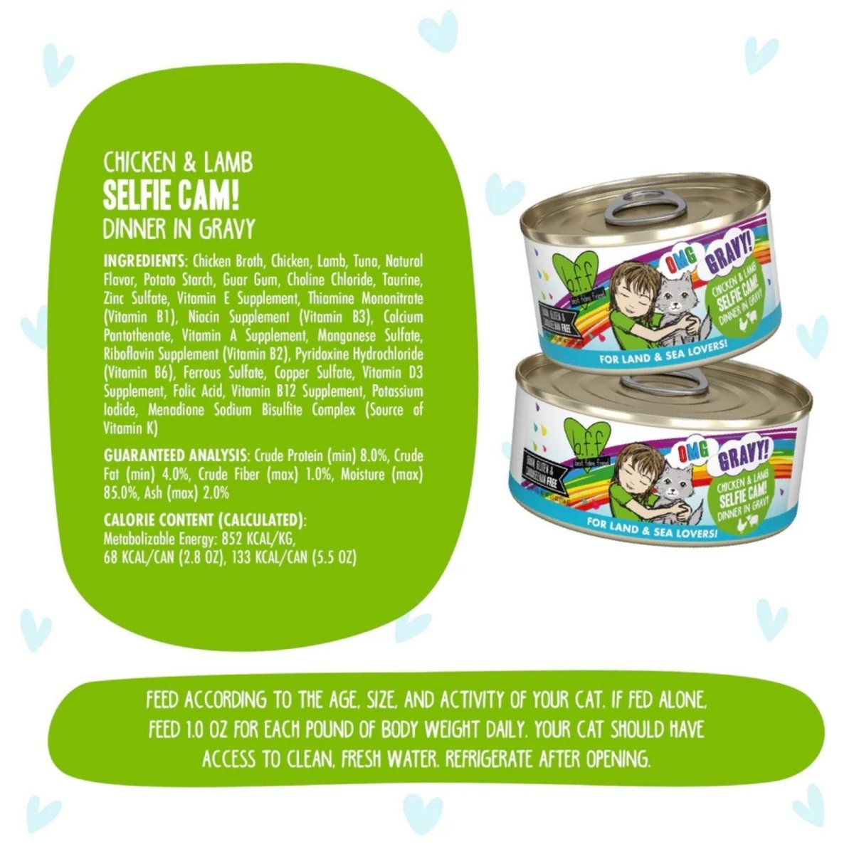 BFF Cat Omg Gravy Selfie Cam Chicken & Lamb 5.5oz. - (Case of 8) - Pets Perfect