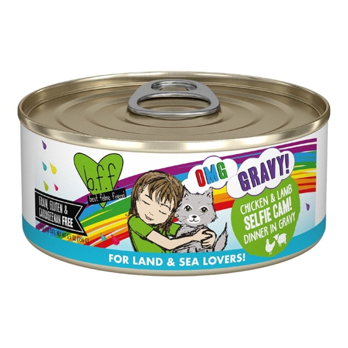 BFF Cat Omg Gravy Selfie Cam Chicken & Lamb 5.5oz. - (Case of 8) - Pets Perfect