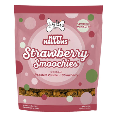 Lazy Dog Mutt Mallows Strawberry Smoochies Dog Treat 5oz. (Case of 3)