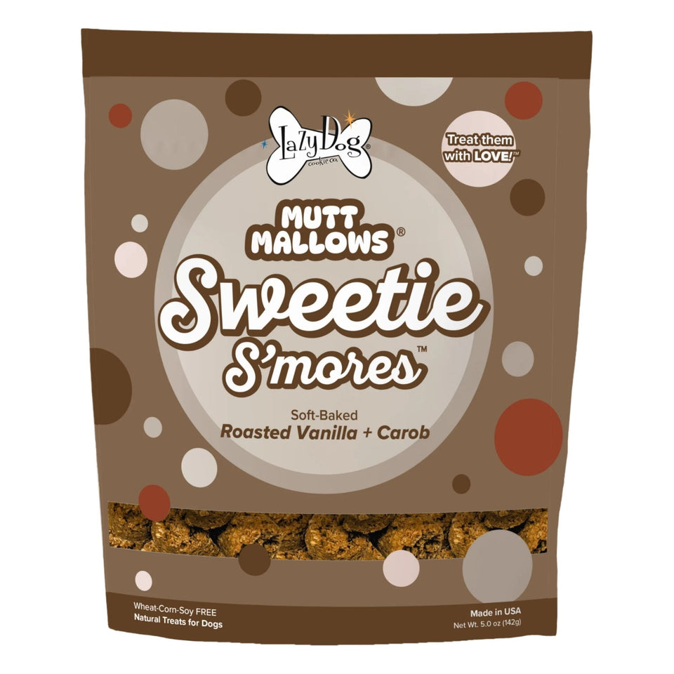 Lazy Dog Mutt Mallows Sweetie S'mores Dog Treat 5oz.  (Case of 3)
