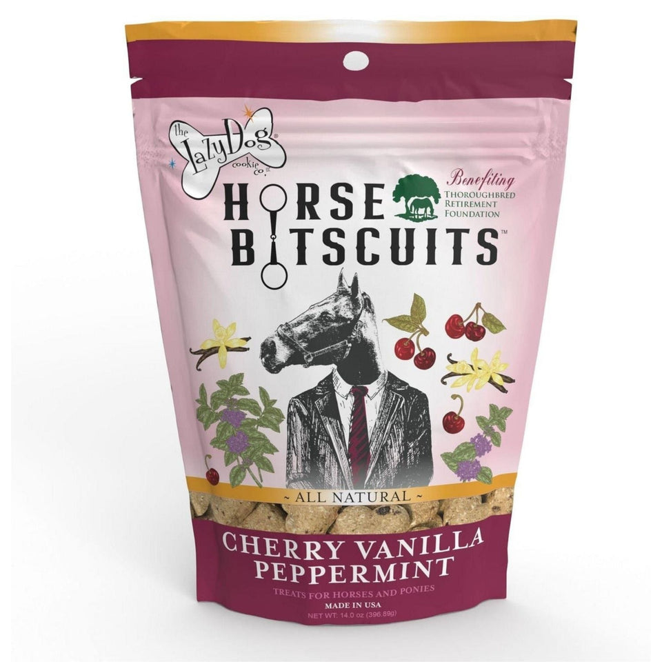 Lazy Dog Cherry Vanilla Pepperming Horse Biscuits 14oz. (Case of 3)