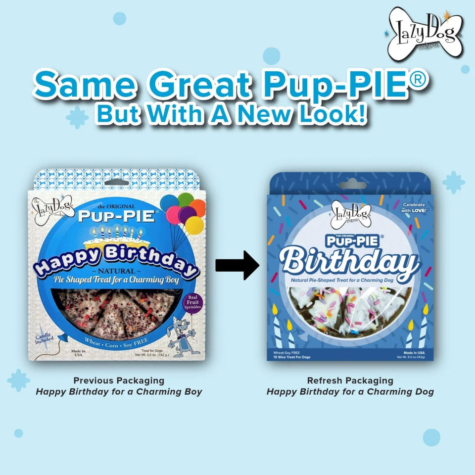 Lazy Dog Happy Birthday Pup-Pie for a Charming Boy 5oz.