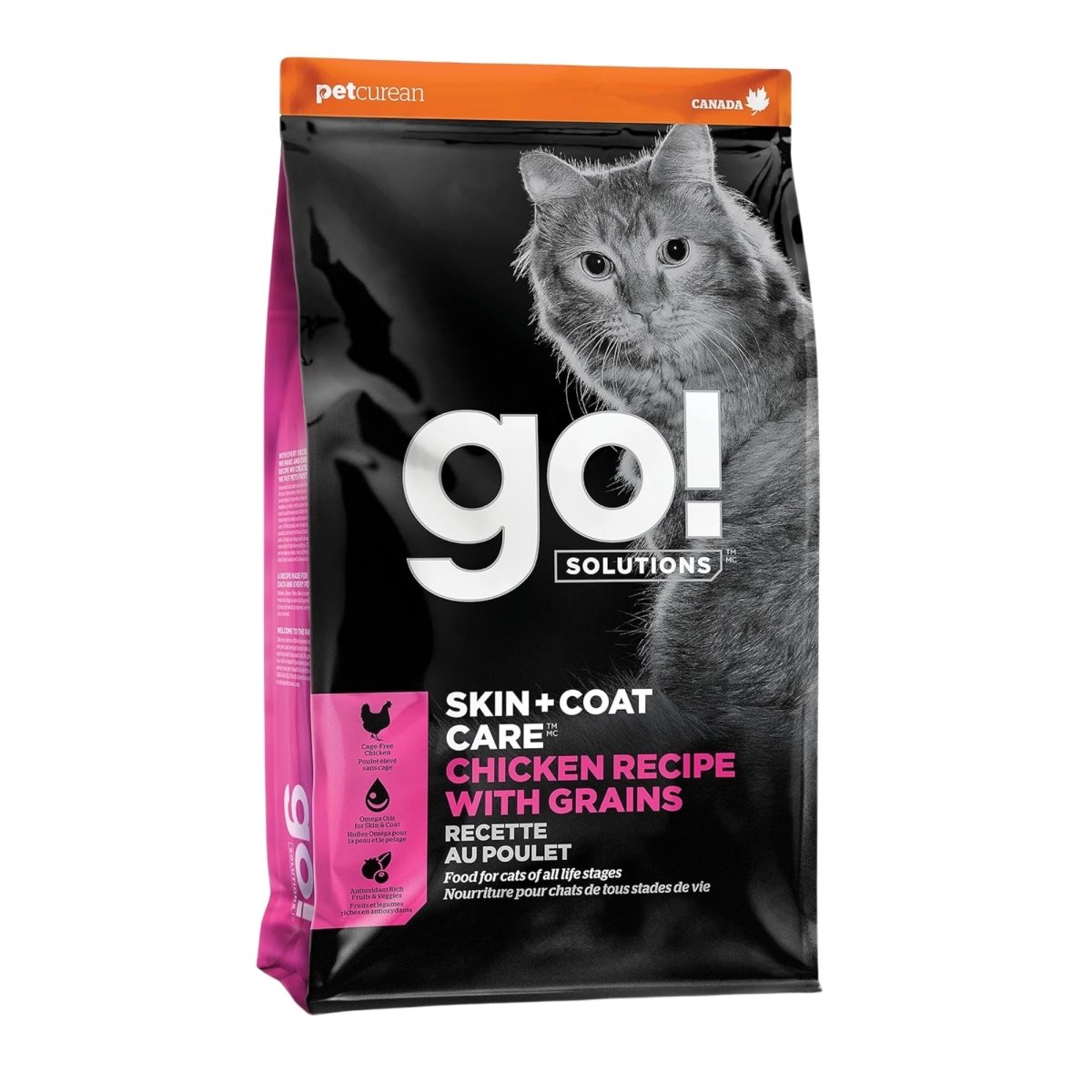 Go! Cat Skin & Coat Care Chicken With Grain 3Lb - Pets Perfect