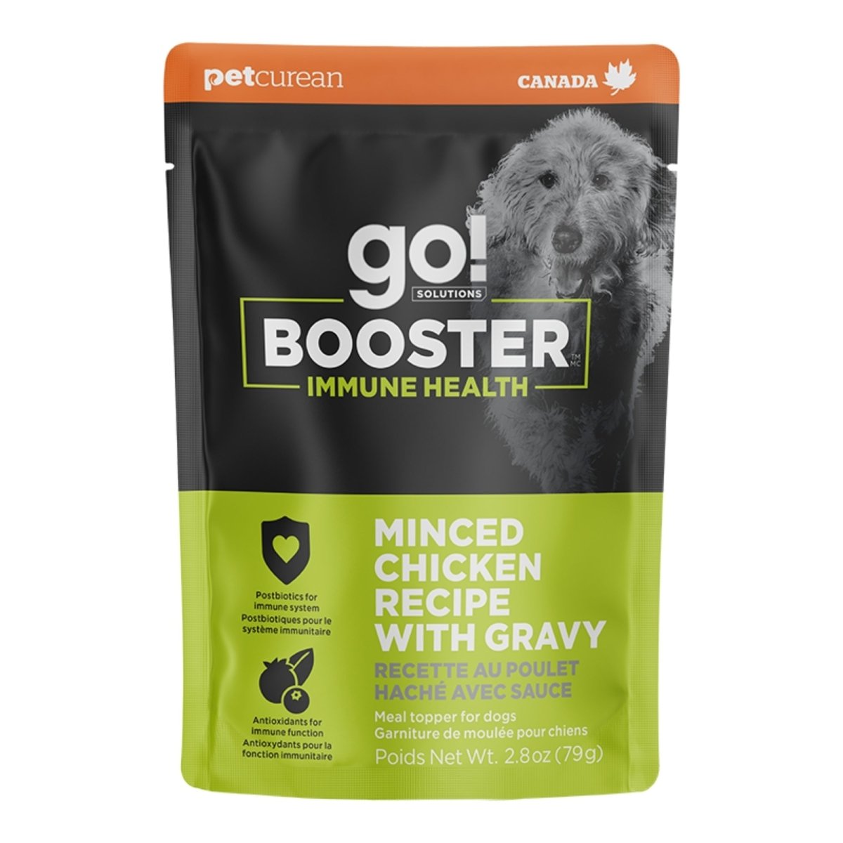 Go! Dog Booster Immune Health Minced Chicken with Gravy 2.8oz. (Case of 24) - Pets Perfect