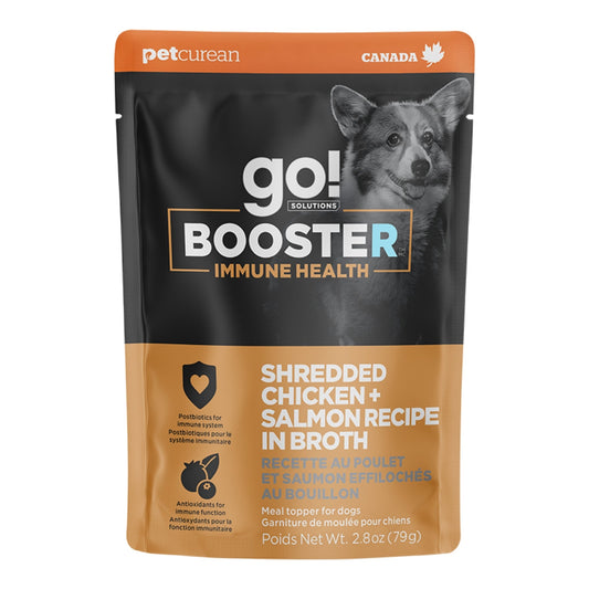Go! Dog Booster Immune Health Shredded Chicken & Salmon 2.8oz. (Case of 24)
