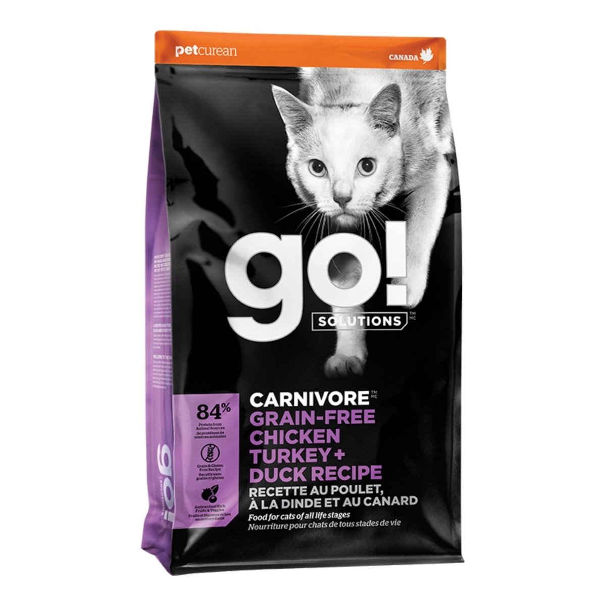 Go! Cat Carnivore Grain Free Chicken, Turkey & Duck 8Lb - Pets Perfect