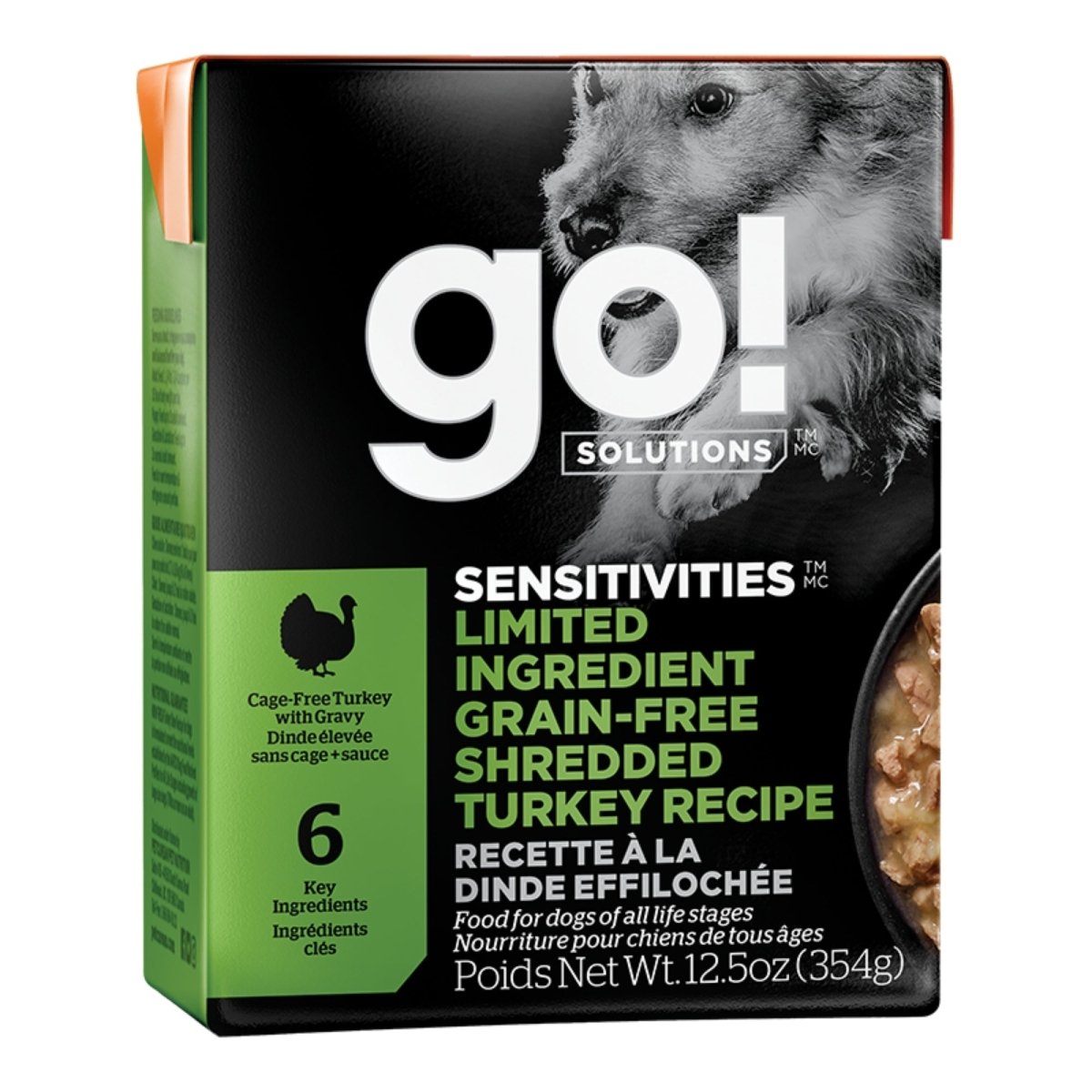 Go! Dog Sensitivities Limited Ingredient Grain Free Shredded Turkey 12.5oz. (Case of 12) - Pets Perfect