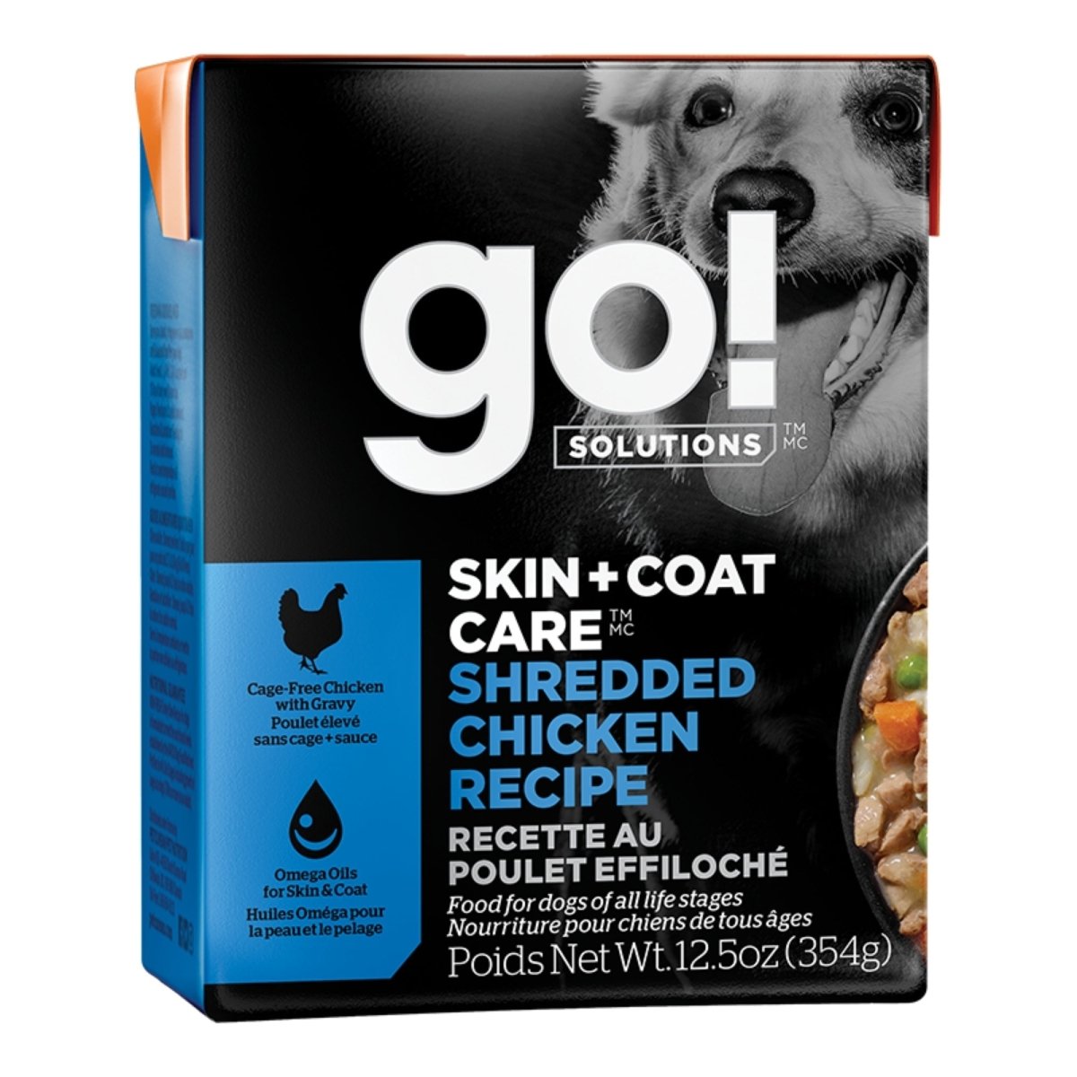 Go! Dog Skin & Coat Care Shredded Chicken With Grain 12.5oz. (Case of 12) - Pets Perfect