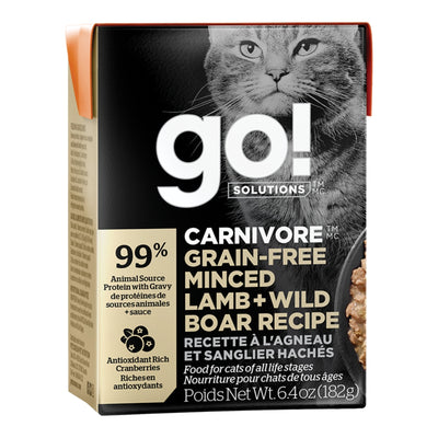 Go! Cat Carnivore Grain Free Minced Lamb & Boar 6.4oz. (Case of 24)
