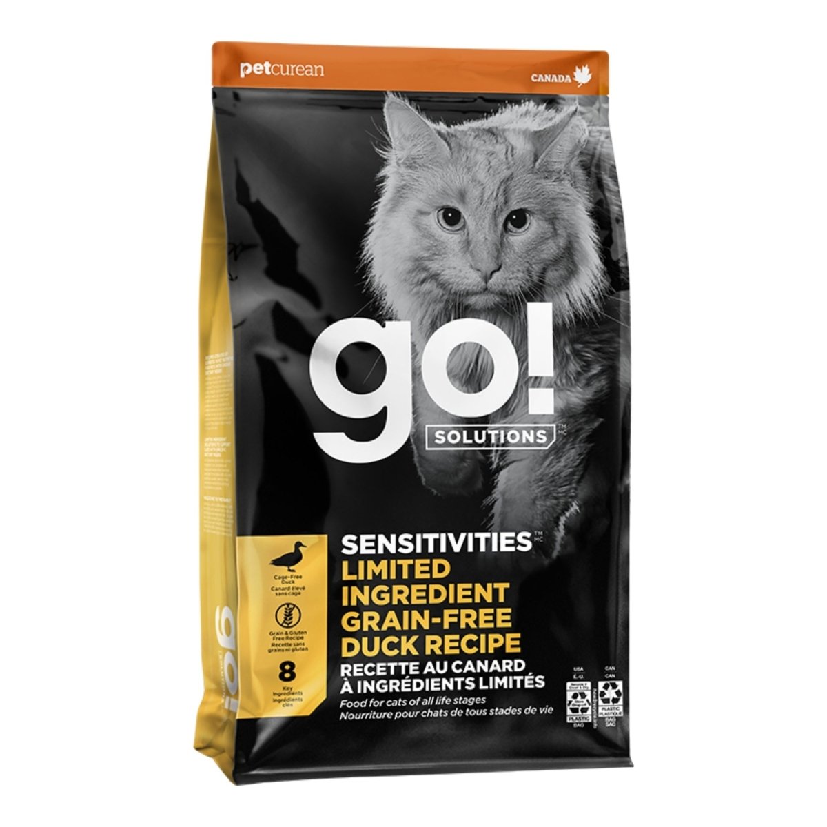 Go! Cat Sensitivities Limited Ingredient Grain Free Duck 3Lb - Pets Perfect