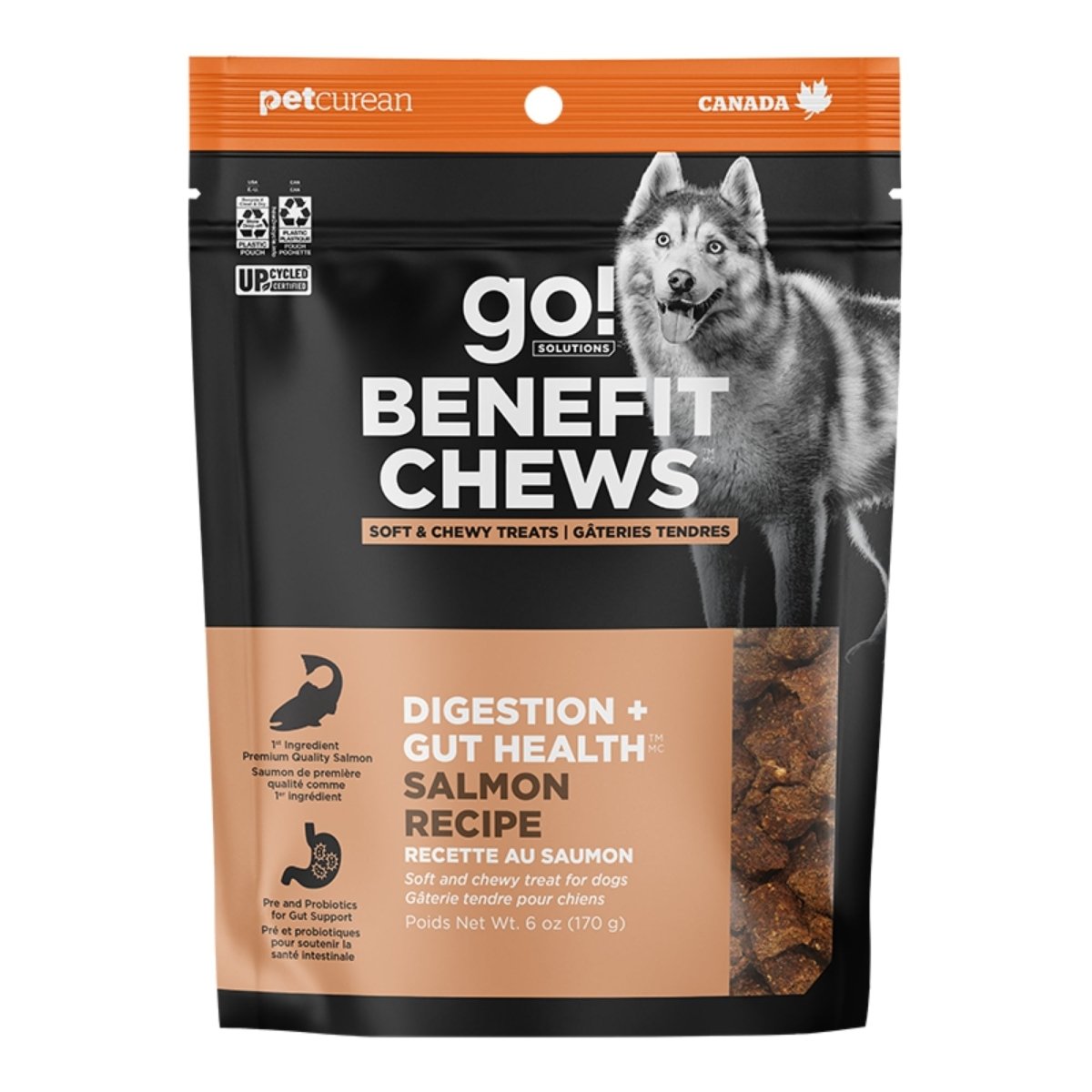 Go! Dog Benefit Chews Digestion & Gut Health Salmon 6oz. - Pets Perfect