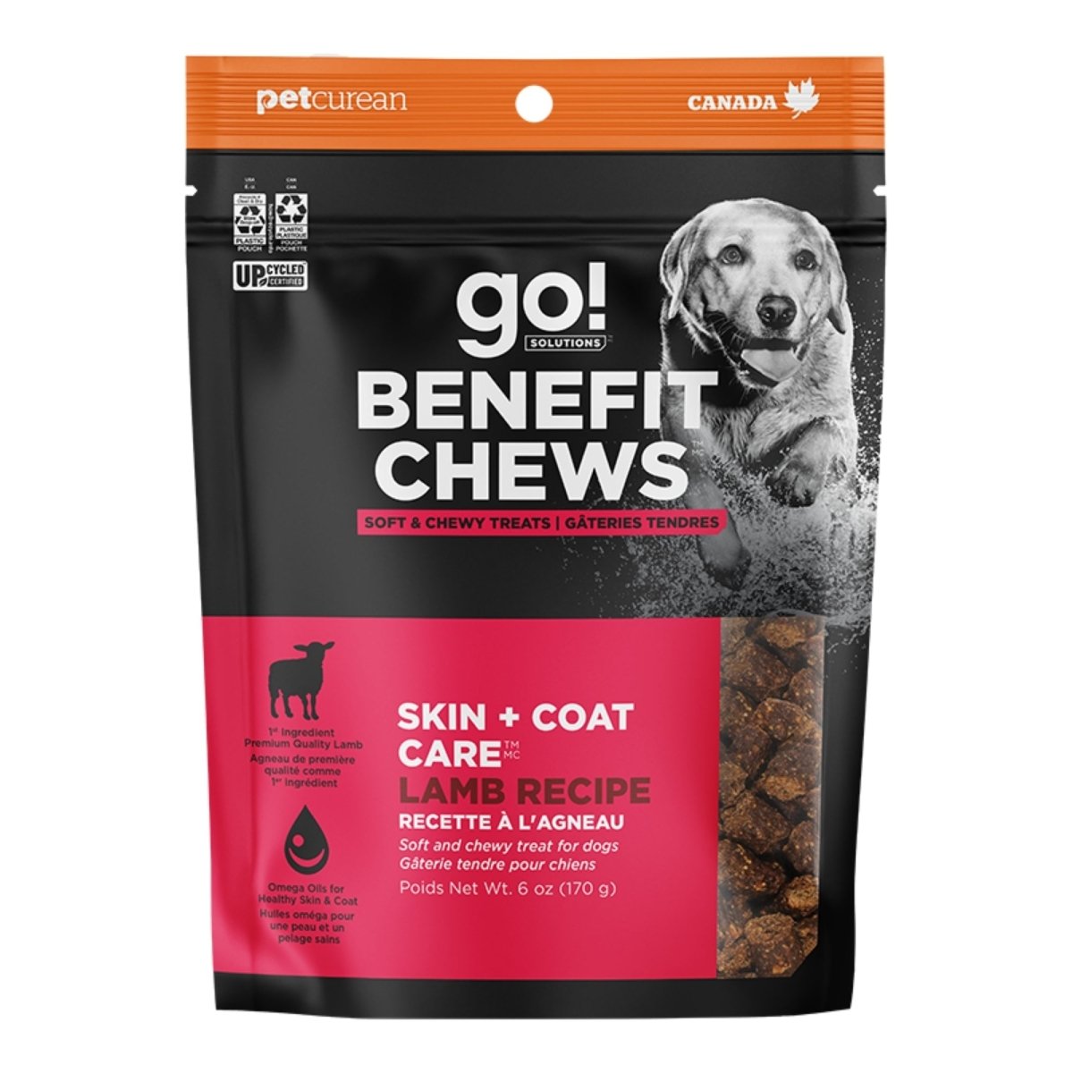 Go! Dog Benefit Chews Skin & Coat Care Lamb 6oz. - Pets Perfect