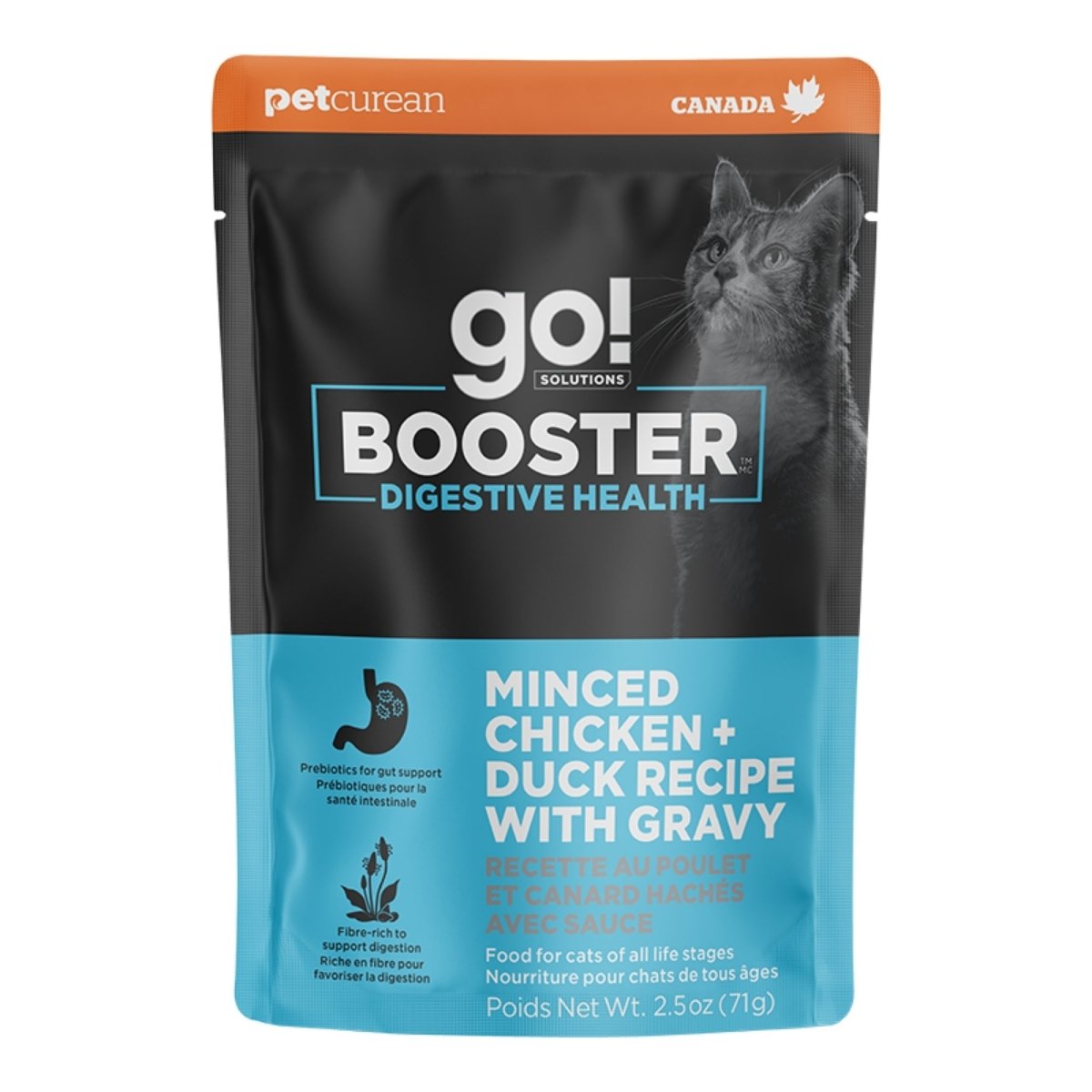 Go! Cat Booster Digestive Health Minced Chicken & Duck 2.5oz. (Case of 24) - Pets Perfect