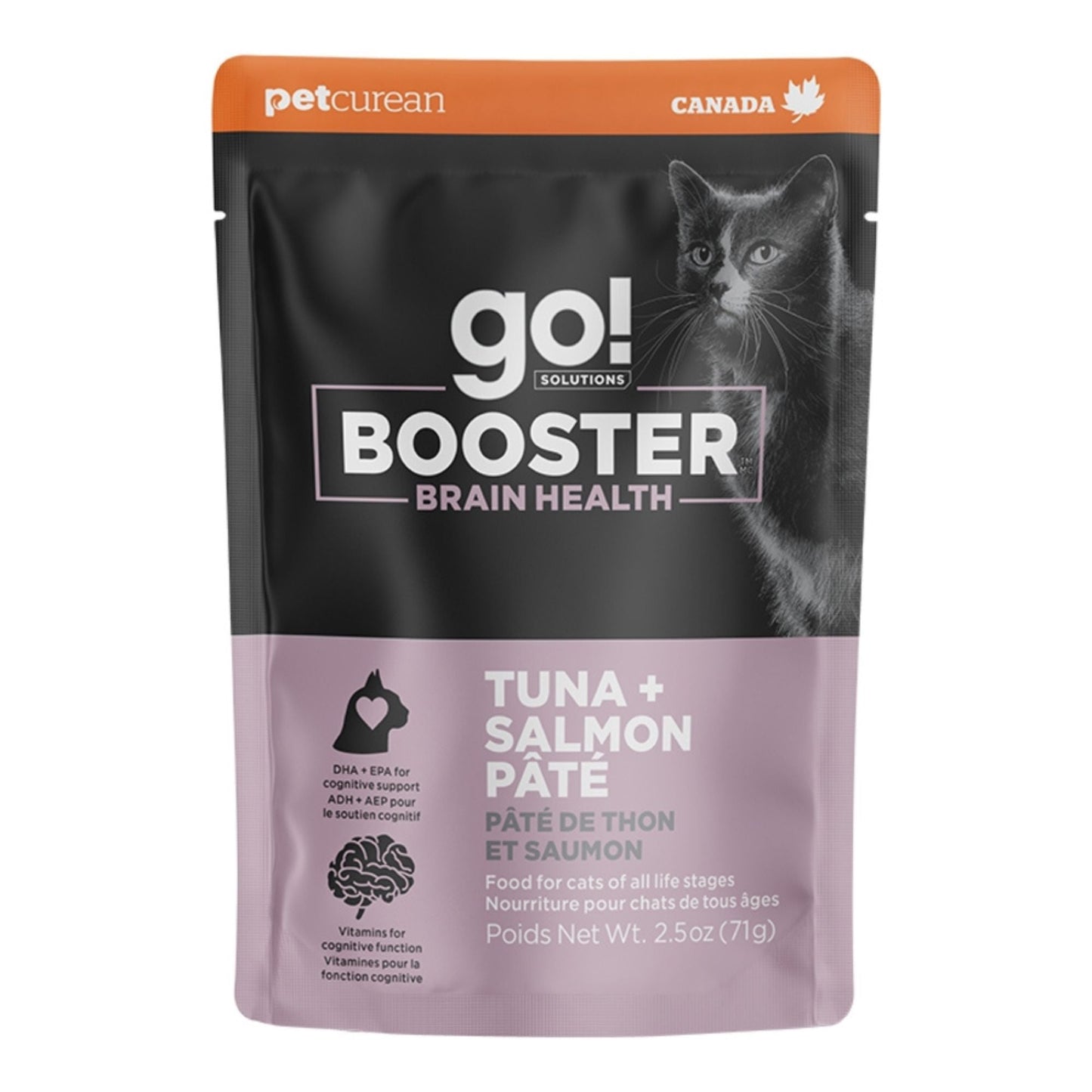Go! Cat Booster Brain Health Tuna + Salmon Pate 2.5 oz. 24 ct